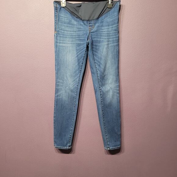 Madewell maternity size 25 medium wash skinny jeans full panel - Picture 2 of 5